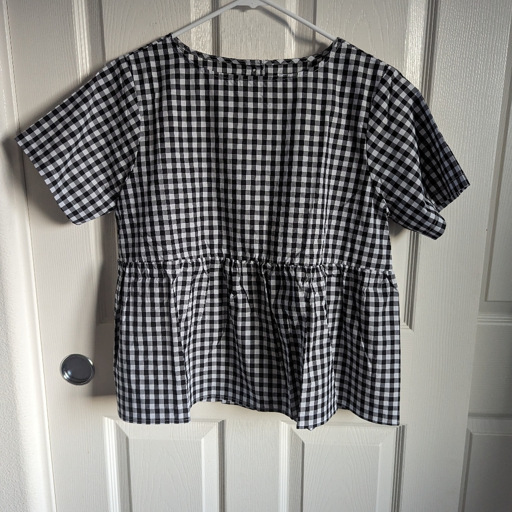 Brand New Tradlands Nico Top, S/Black Gingham